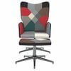 vidaXL Relaxstoel met voetenbank patchwork stof