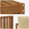 vidaXL Buiten bankenset met kussen 4 pcs Natuurlijk en Beige