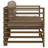 vidaXL Tuinstoelen 2 st met kussens massief grenenhout honingbruin