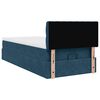 vidaXL Ottoman bed met matras en LED's 90x190cm fluweel donkerblauw