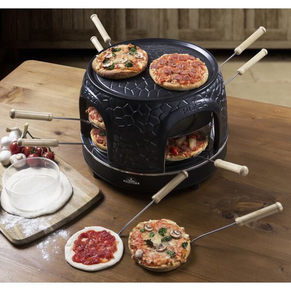 Bestron Pizzamaker voor 8 personen APD800Z 1150 W zwart