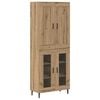 vidaXL Hoge kast 2 pcs Artisan Eiken 69,5 x 34 x 180 cm Bewerkt hout