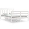 vidaXL Bedframe massief hout wit 120x190 cm