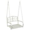 vidaXL Schommelbank Staal 71,5 x 59 x 55 cm Antiek wit