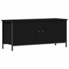 vidaXL TV-kast 100 x 35 x 45 cm Zwart Eiken Bewerkt hout