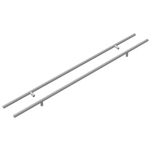 vidaXL Kasthandgreep 2 pcs Zilver 700mm Roestvrij staal