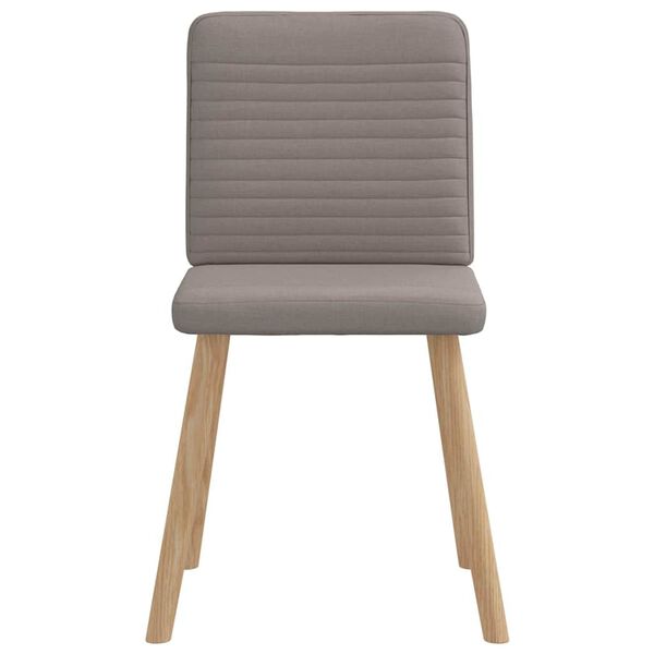vidaXL Eetkamerstoelen 4 st draaibaar stof taupe