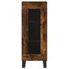 vidaXL Hoge kast 34,5x34x180 cm bewerkt hout gerookt eikenkleurig