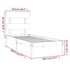 vidaXL Bedframe massief hout 75x190 cm