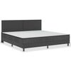 vidaXL Boxspring stof donkergrijs 200x200 cm