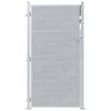 vidaXL Tuinpoort met slot Zilver 96 x 200 cm Roestvrij staal