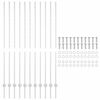 vidaXL Afrasteringspaal 11 pcs Zilver 160 cm Staal