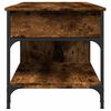 vidaXL Salontafel 100x50x50 cm bewerkt hout en metaal gerookt eiken