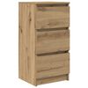 vidaXL Dressoir 37,5x35x76 cm bewerkt hout artisanaal eikenkleurig