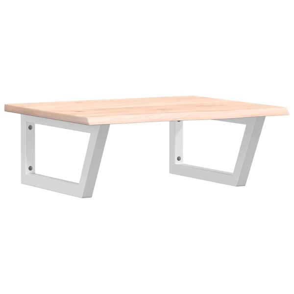 vidaXL Badkamer wandschap staal en massief eikenhout