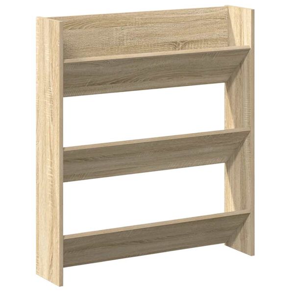 vidaXL Wandschoenenkast 80x18x90 cm bewerkt hout sonoma eikenkleur