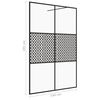 vidaXL Inloopdouchewand 140x195 cm ESG-glas transparant en zwart