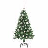 vidaXL Kunstkerstboom Groen 120 cm PVC en Staal en Kunststof