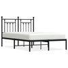 vidaXL Bedframe met hoofdbord metaal zwart 120x190 cm