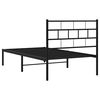 vidaXL Bedframe met hoofdbord metaal zwart 90x190 cm