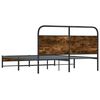 vidaXL Bedframe zonder matras bewerkt hout gerookt eiken 150x200 cm