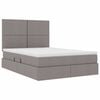 vidaXL Opbergbed met LED met matras Taupe 140 x 190 cm Polyester