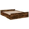 vidaXL Bedframe met lades bewerkt hout gerookt eikenkleurig 150x200 cm