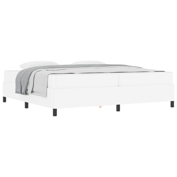 vidaXL Bedframe met matras Wit 200 x 200 cm Stof
