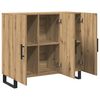 vidaXL Dressoir Artisan Eiken 90 x 34 x 80 cm Bewerkt hout