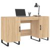 vidaXL Bureau 140x50x75 cm bewerkt hout sonoma eikenkleurig
