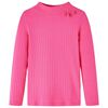 Kindershirt met lange mouwen geribd 116 felroze