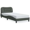 vidaXL Bedframe zonder matras "Hvar" 90x190 cm stof donkergrijs