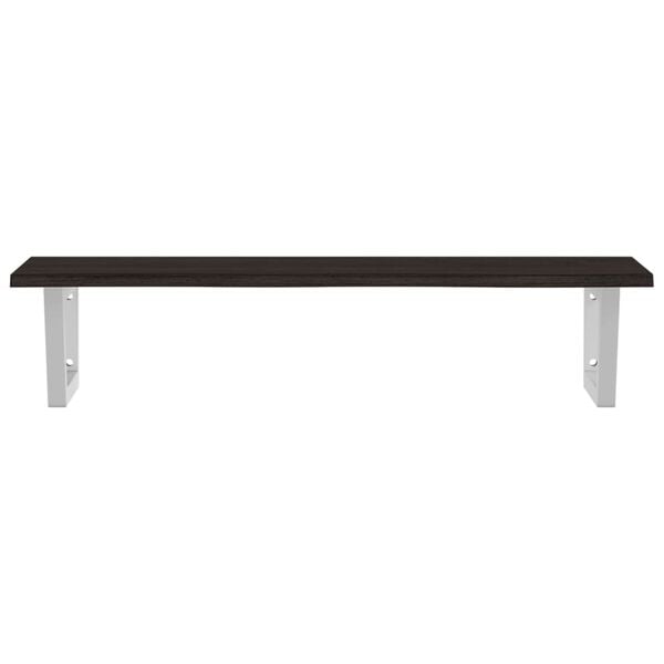 vidaXL Badkamer wandschap staal en massief eikenhout