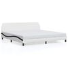 vidaXL Bedframe "Dover" kunstleer wit en zwart 200x200 cm