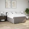 vidaXL Boxspring met matras stof taupe 160x200 cm