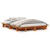 vidaXL Bedframe zonder matras massief grenenhout wasbruin 120x190 cm