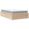 vidaXL Bed met matras massief grenenhout 120x200 cm