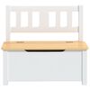 vidaXL Kinderopbergbankje 60x30x55 cm MDF wit en beige