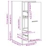 vidaXL Apothekerskast 30x41x77,5 cm bewerkt hout artisanaal eikenkleur