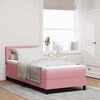 vidaXL Boxspringbed met matras met hoofdeinde Roze 90 x 190 cm Fluweel
