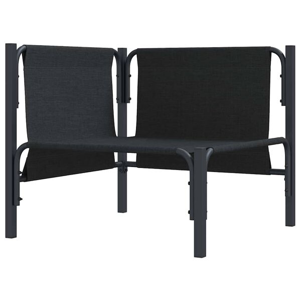 vidaXL Buitenmeubilair met kussen met kussen Antraciet Staal