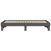 vidaXL Slaapbank uitschuifbaar massief grenenhout grijs 2x(90x200) cm