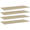 vidaXL Wandschappen 4 st 100x40x1,5 cm spaanplaat sonoma eikenkleurig