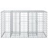 vidaXL Gabion Verhoogd Bed Zilver 100 x 60 x 55 cm
