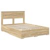 vidaXL Bedframe met hoofdeinde Sonoma Eiken 140 x 190 cm Bewerkt hout