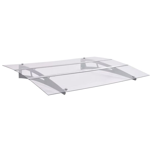 vidaXL Deurluifel 150x90 cm PET zilverkleurig en transparant
