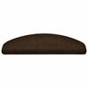 vidaXL Trapmatten Zelfklevend 30 stuks 65x21x4 cm Bruin Halfrond Groot