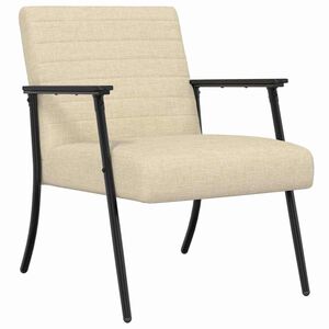 vidaXL Fauteuil Cr&egrave;me 59 x 75 x 78 cm Stof