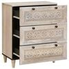 vidaXL Dressoir 60 x 33 x 75 cm massief mangohout Wit