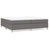 vidaXL Boxspring bed stof donkergrijs 200x200 cm